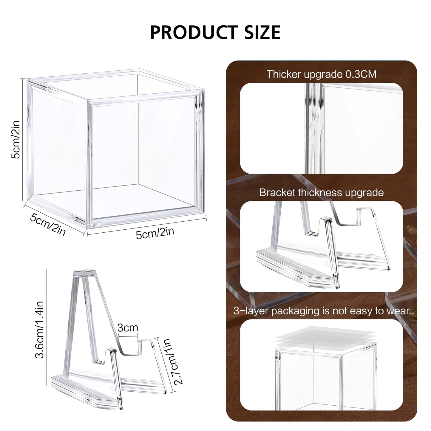 Foboull Championship Ring Display Case, Acrylic Display Box and Holder for Super Bowl, Championship, and Baseball Rings, for Collectors and Enthusiasts, 1pc