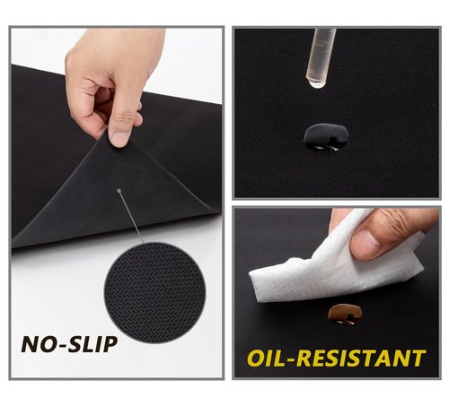 Teksti SL-CK-003 Gun Cleaning Mat - Large 49'x16' Workbench Mat with Magnetic Pad Organizer Tray & Universal Cleaning Kit for Guns