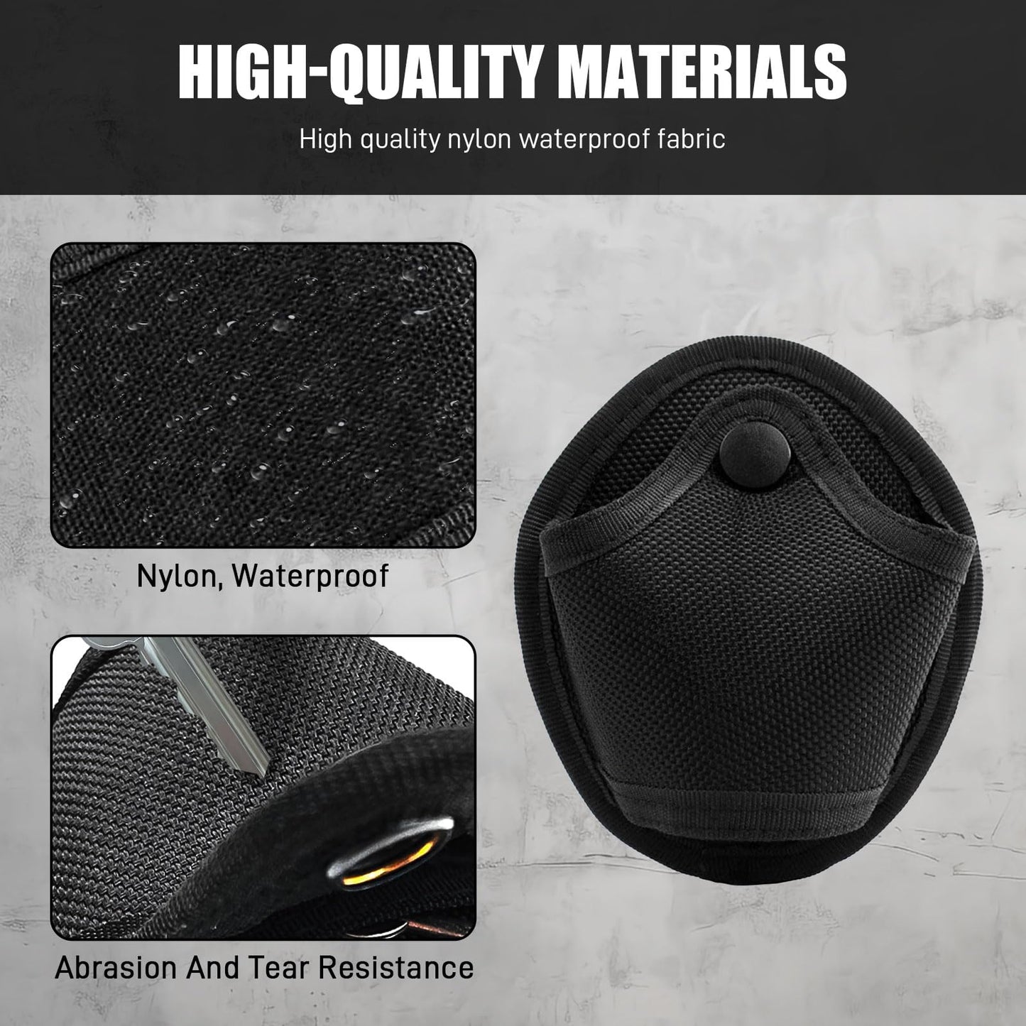 Handcuff Holder Case Open Top Handcuff Holder Holster Law Enforcement Military Standard Handcuff Pouch for Duty Belt Loop Police with Trusted Gear Handcuff Holster Black Handcuff Case