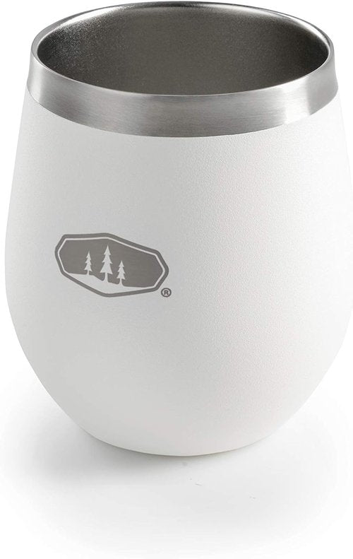 GSI Outdoors Glacier Stainless Lightweight Insulated Glass Cup for Camping, Office, BBQ - 8 oz - Espresso