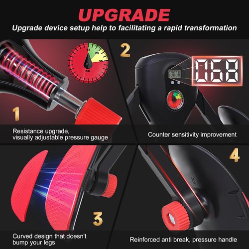 Thigh & Upper Body Exercise Equipment 77 LB, Adjustable Leg and Inner Thigh Strength Home Workout, Upper Body Exercise for Chest, Shoulder, Forearm, Bicep and Arm, Kegel Pilates for Men / Women