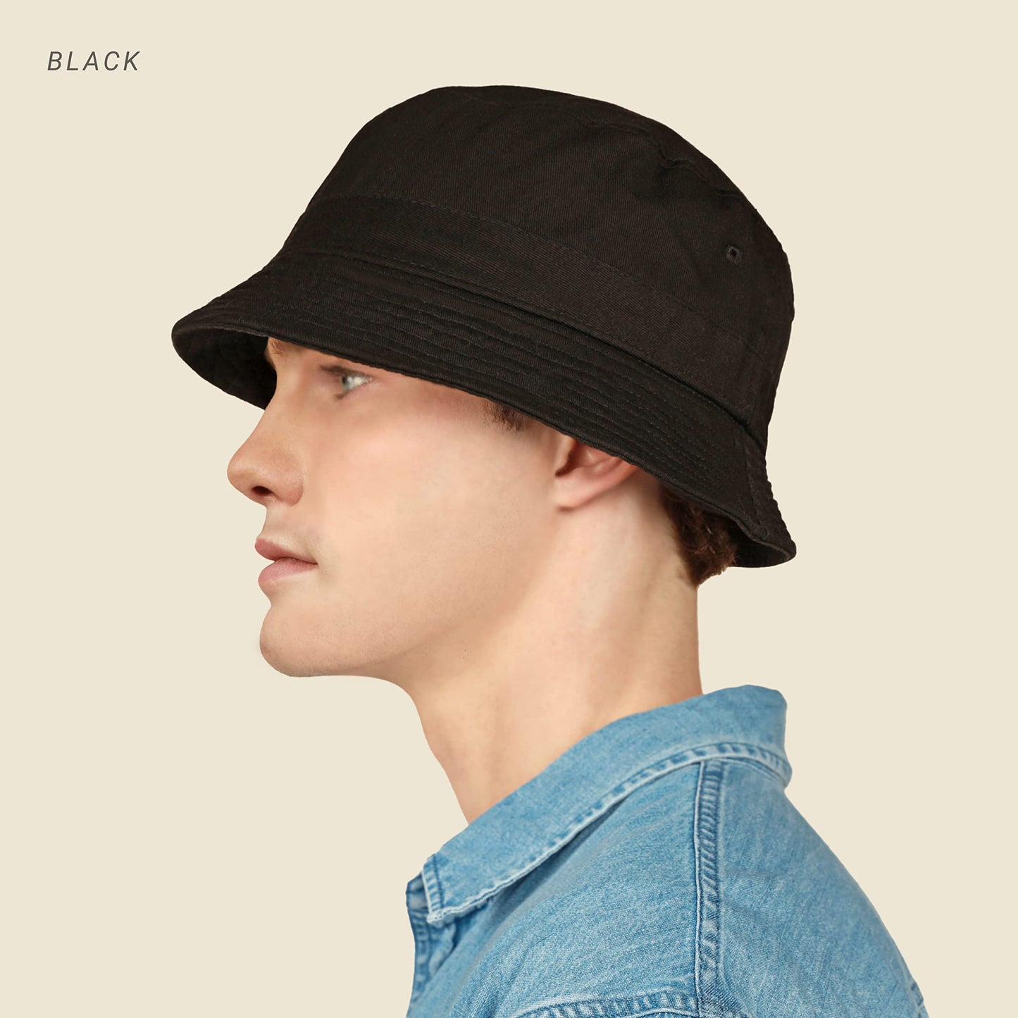 Hot Summer Bucket Hat - Trendy Cotton Sun Hat for Beach, Golf, Fishing - Fun Outdoor Vacation Boonie for Men and Women (Navy.)