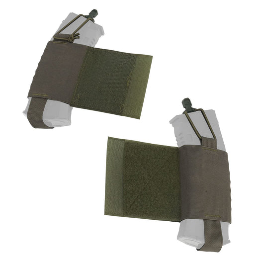 Hdlsina Tactical Vest Side Mag Holder Magazine Holster Interphone Pouch Tactical Vest Extension Bag with Hook and Loop Cummerbund Insert Panel Quick Attached and Fixed (Green)