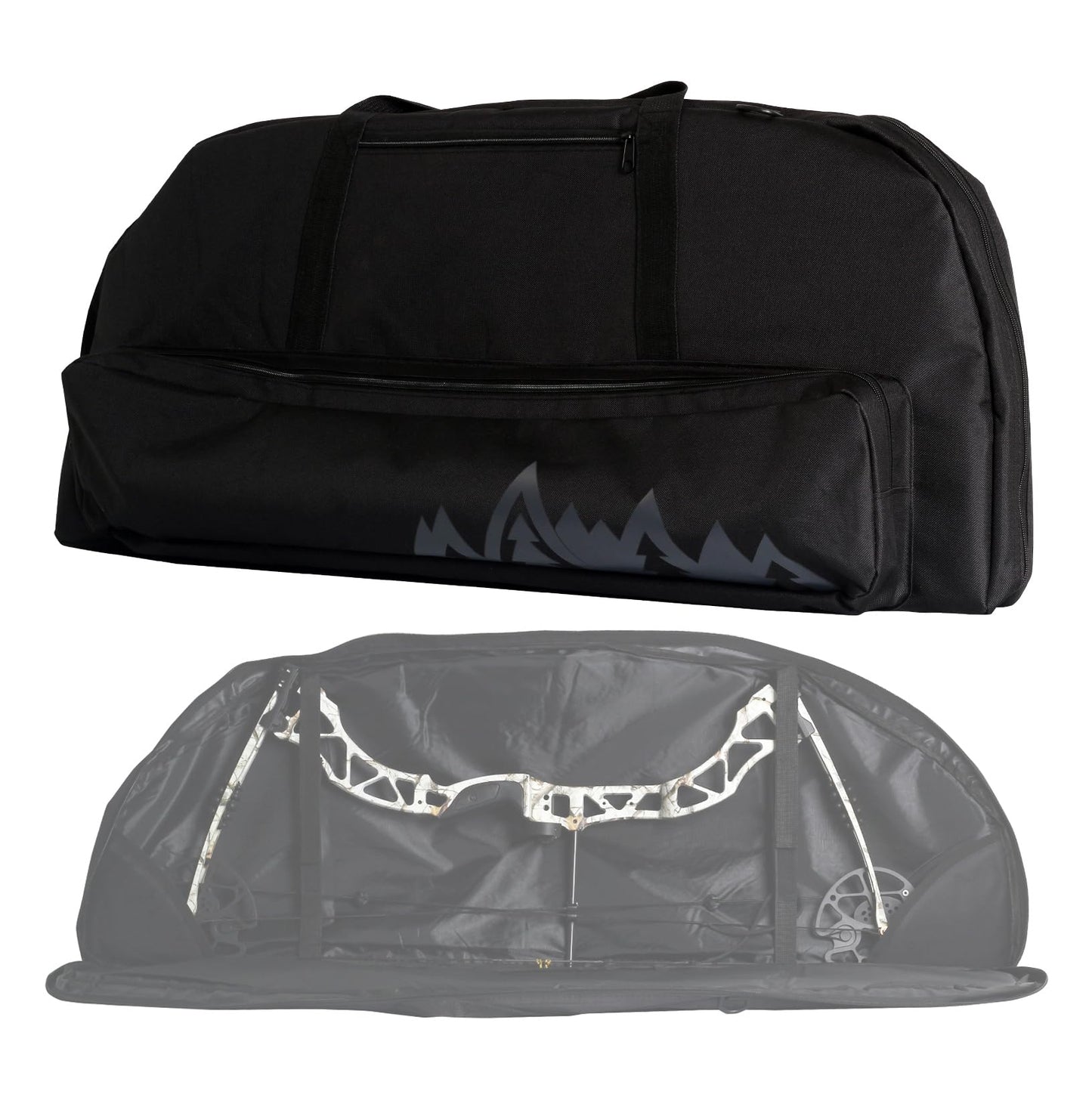 FENJANER Archery Compound Bow Case Soft Bow Bag with Arrow Quiver Light-Weight Bow Carry Bag with Adjustable Shoulder Strap & Backpack Straps for Adults Hunting and Target Practice (37", Black)