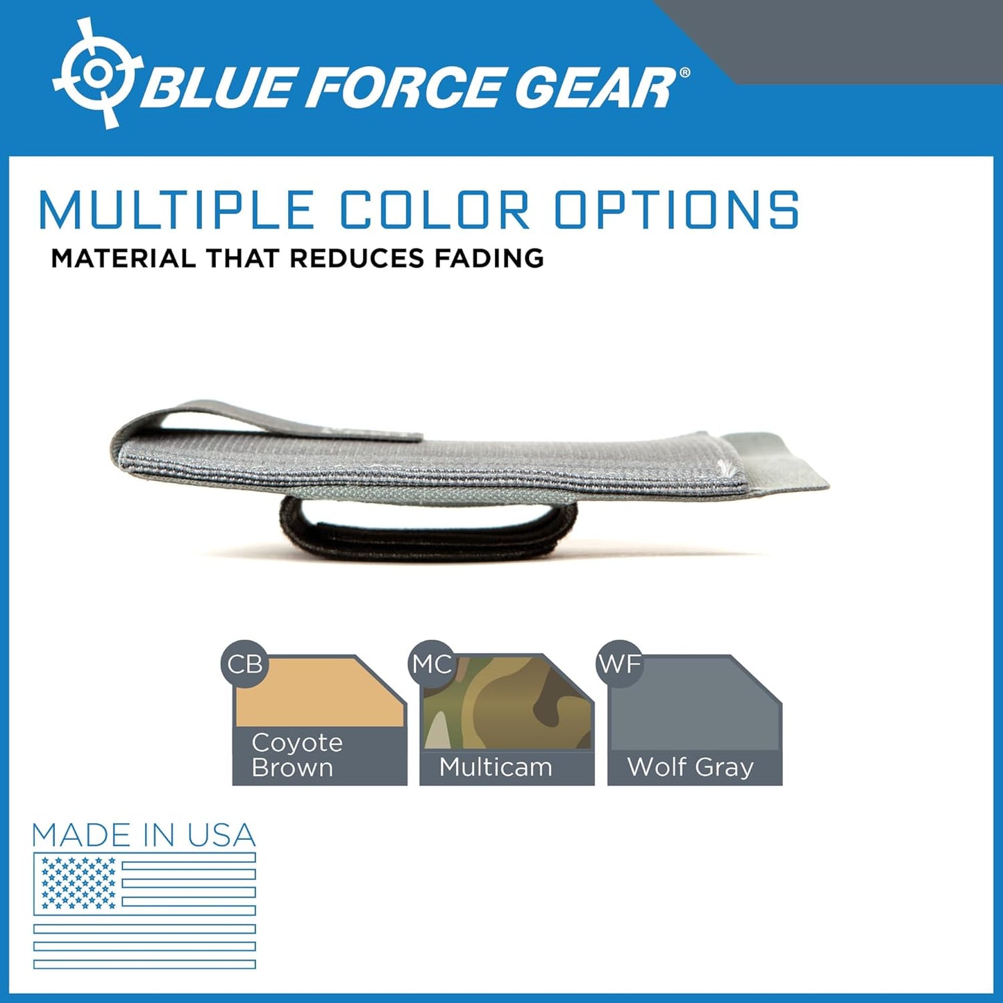 Blue Force Gear Low-Rise Single Belt Mag Pouch - Coyote Brown - Ten-Speed Elastic Front Belt Pouch MOLLE Panel - Military-Grade
