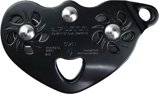 Fusion Climb Advent Military Tactical Edition Speed Super Stainless Steel Trolley Pulley Black 50KN