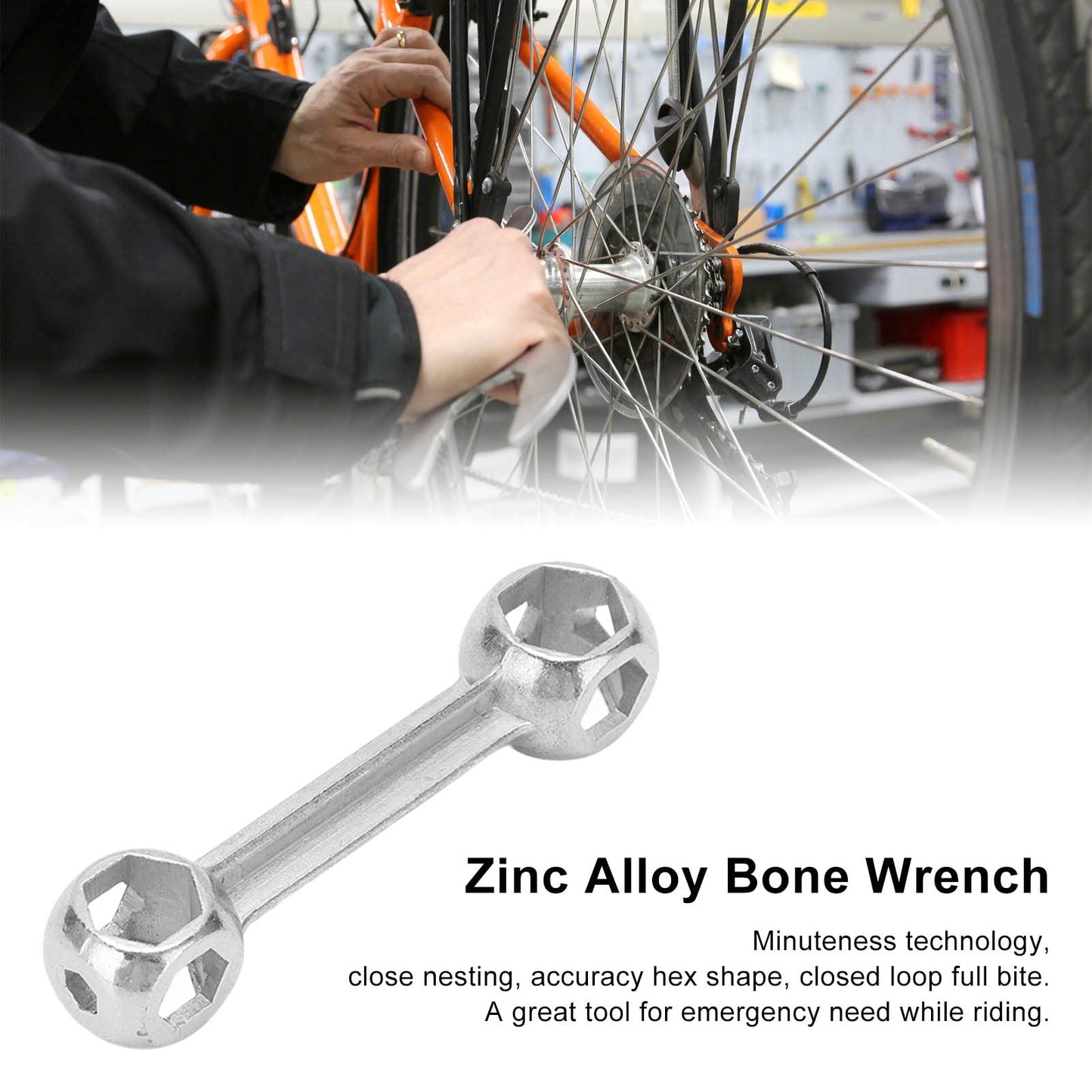 VBESTLIFE 10 in 1 Wrench, 6‑15mm Hex Bone Wrench Repair Tool