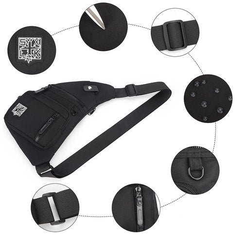 Peicees Small Sling Bag For Men Women Crossbody Bag for Travel - Lightweight and Anti-Theft