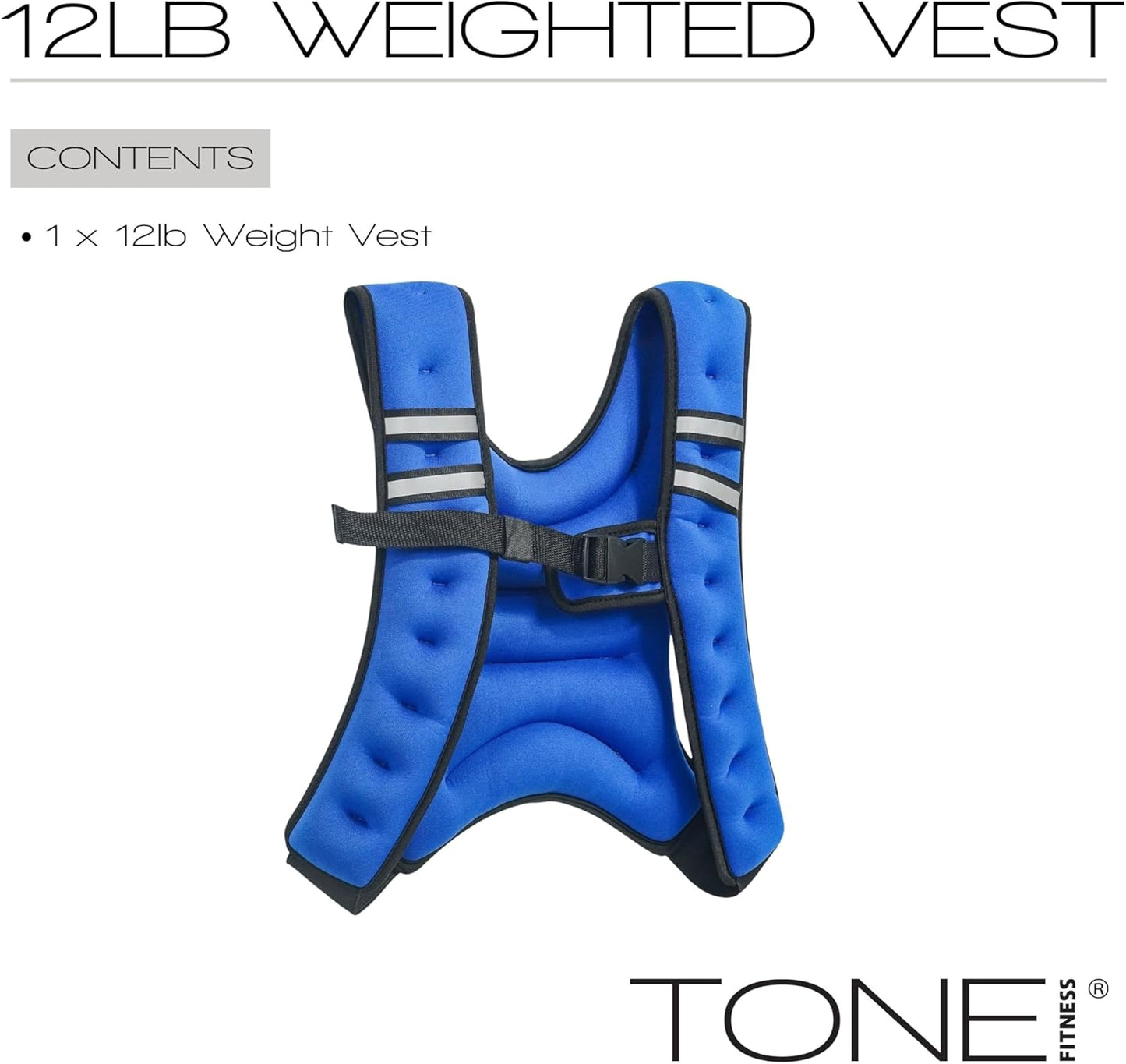Tone Fitness Weighted Vest | 8lb or 12lb | Multiple Options