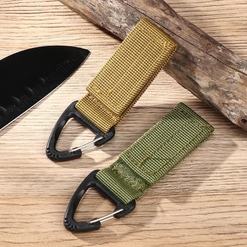 gofidin 3pcs Hanging Key Hook Clip Duty Belt Keeper with Tactical Holder Hooks Clamp Buckle Nylon Belt Clip Outdoor Buckle Strap Hunting Accessories Equipment