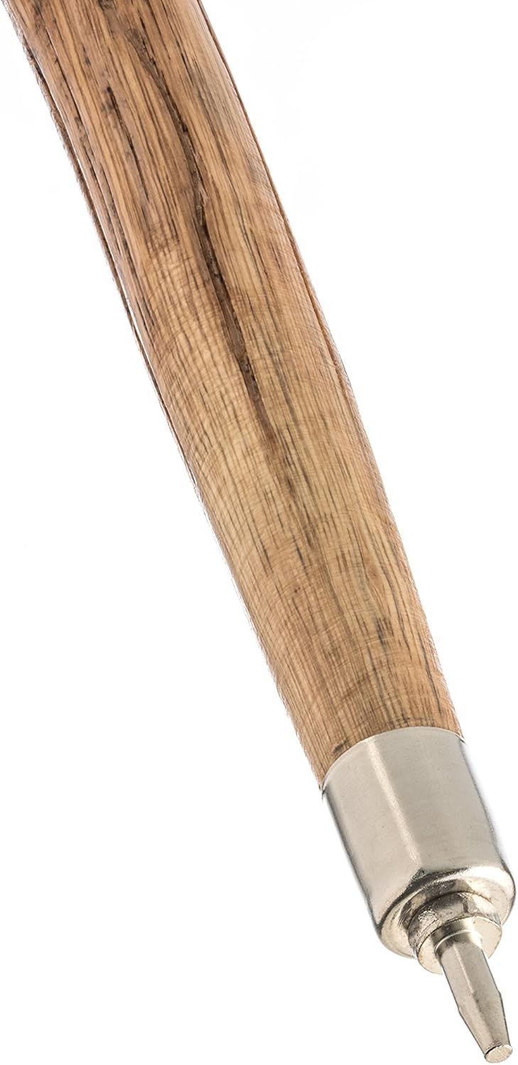 SE Natural Wood Walking Stick with V Yoke for Rifle, Steel Spike and Metal-Reinforced Tip Cover, 55" - WS622-55YH