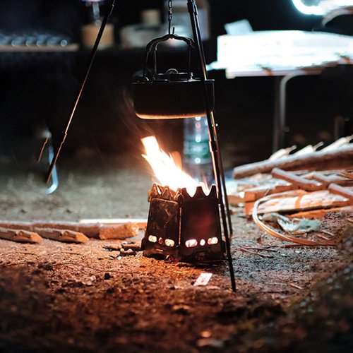 BlueDorado Ultralight Wood Burning Stove Portable Backpacking Stove Titanium Multi-Fuels Outdoor Camping Stove (Titanium)