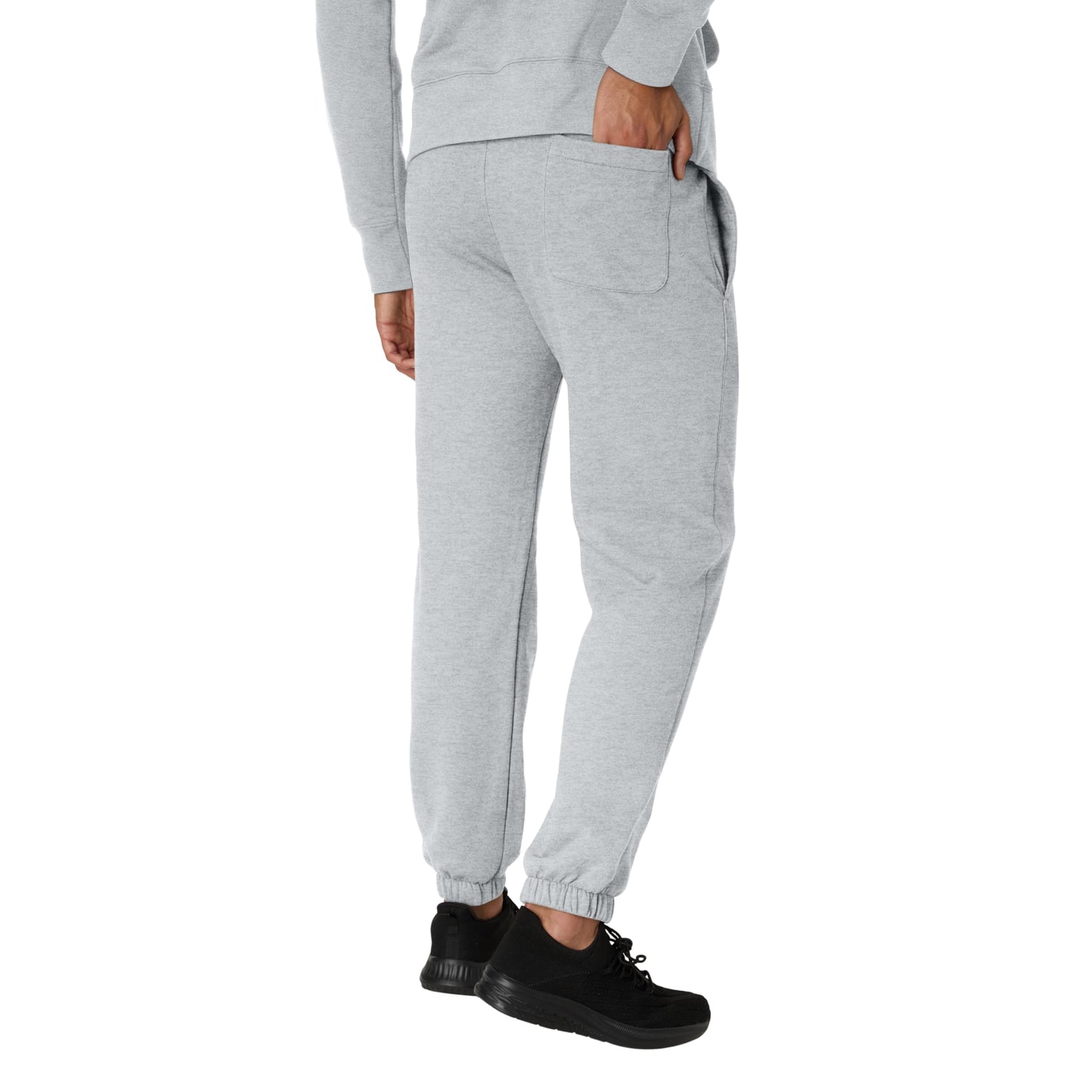 Hanes ComfortBlend Men's Originals Midweight Joggers with Pockets, Fleece Sweatpants, 30" Inseam, Light Steel
