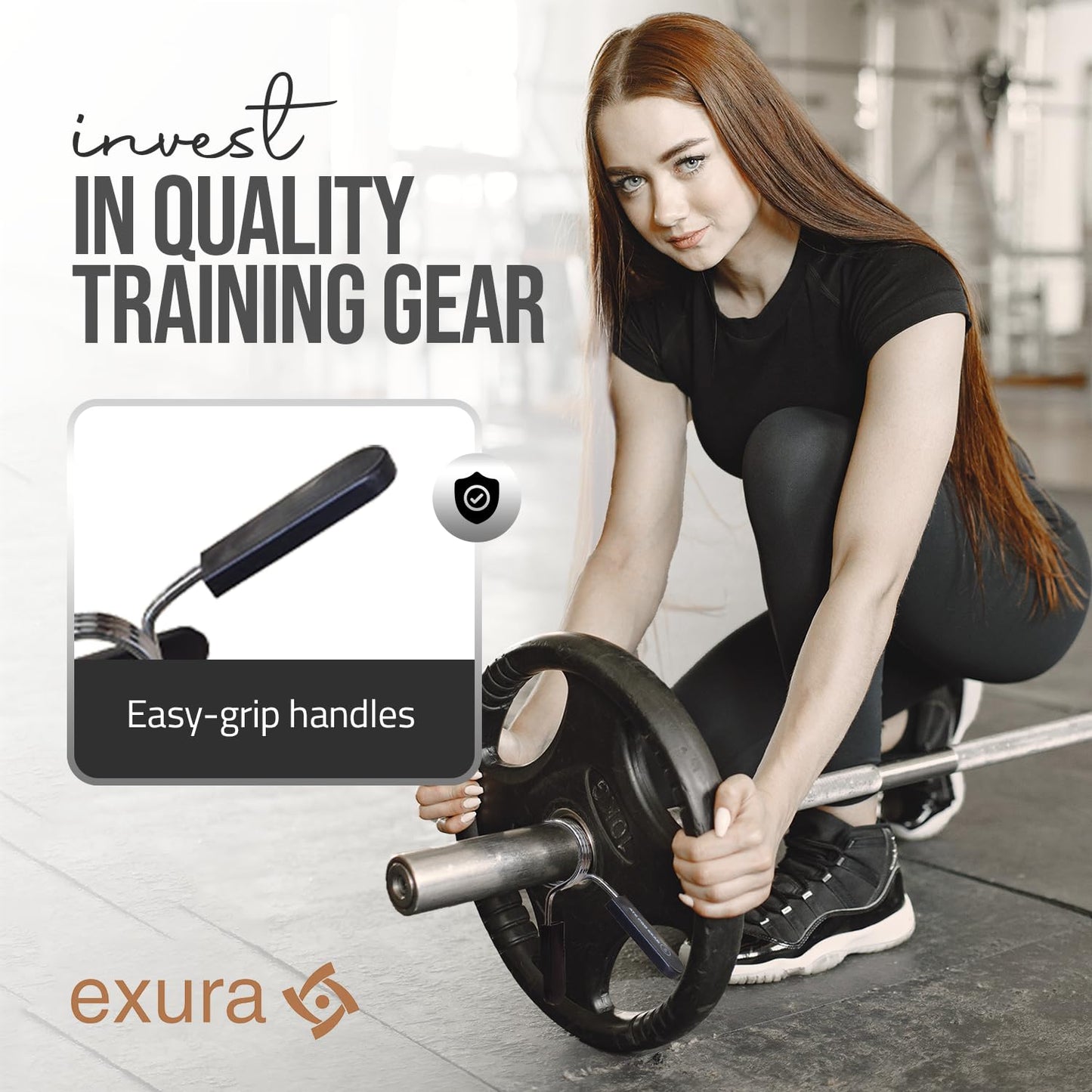 Exura Pack of 2 pairs of Spring Collars 1&2 inch(25mm &50mm) Barbell Clips, Barbell clamps, 2 Pairs of Barbell Collars, Olympic Barbell Clamps Set, Weight Clips For Bars, Weight Bar Clamps