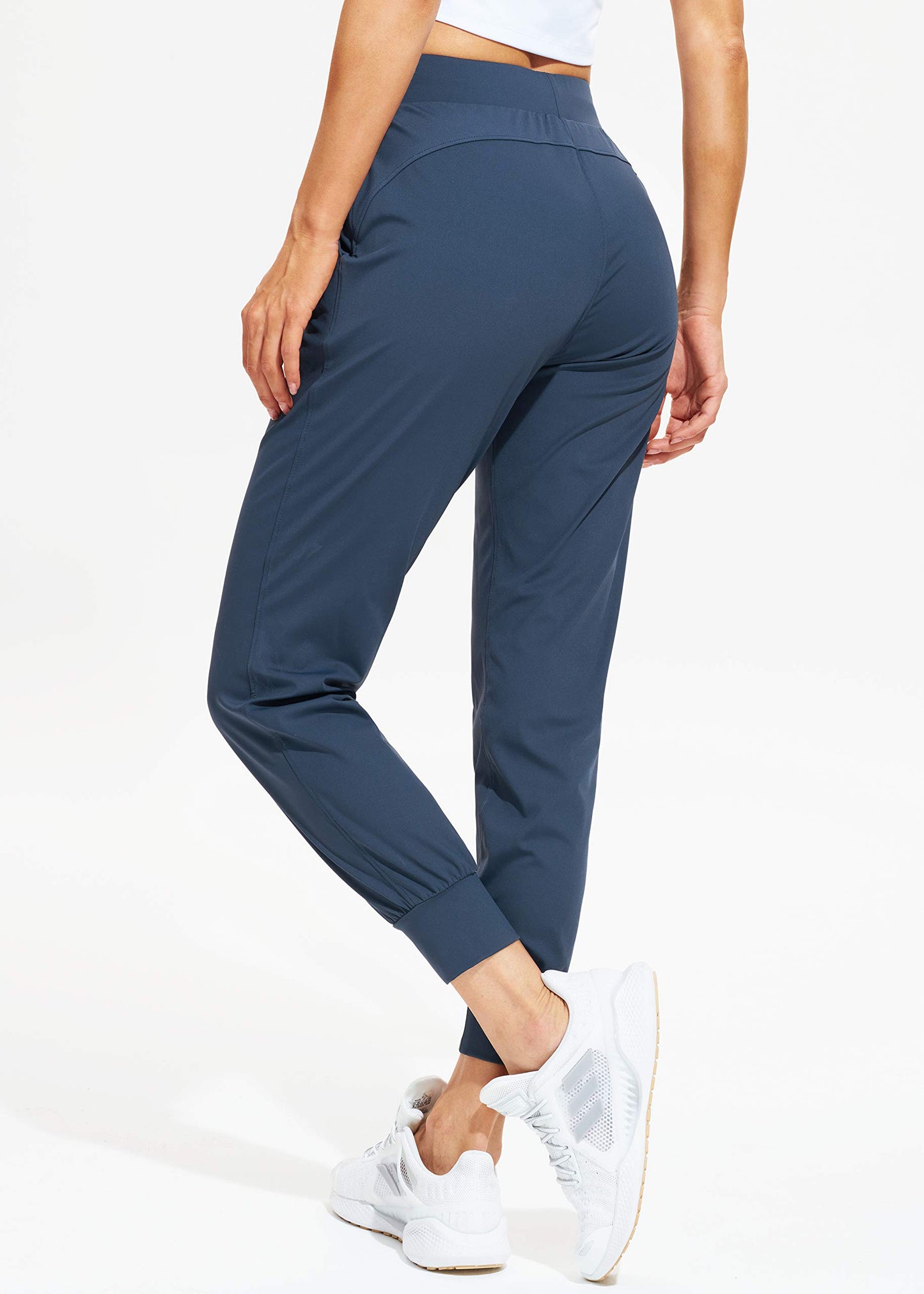 Libin Women's Joggers Pants Athletic Sweatpants with Pockets Running Tapered Casual Pants for Workout,Lounge, Navy Blue 3XL