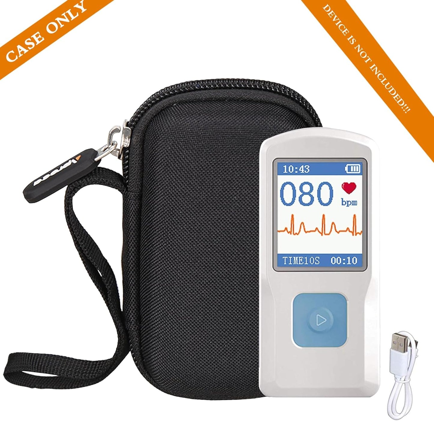 Aproca Hard Travel Storage Case, for EMAY Portable ECG Monitor Wireless EKG Monitoring Devices