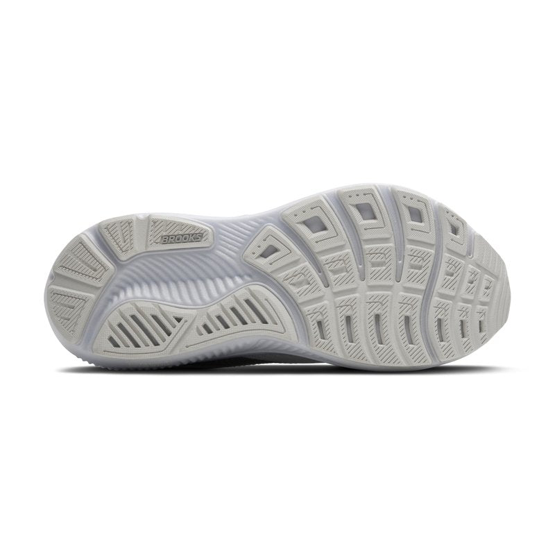 Brooks Women’s Ghost 17 Neutral Running Shoe - White/White/Grey - 12 Medium