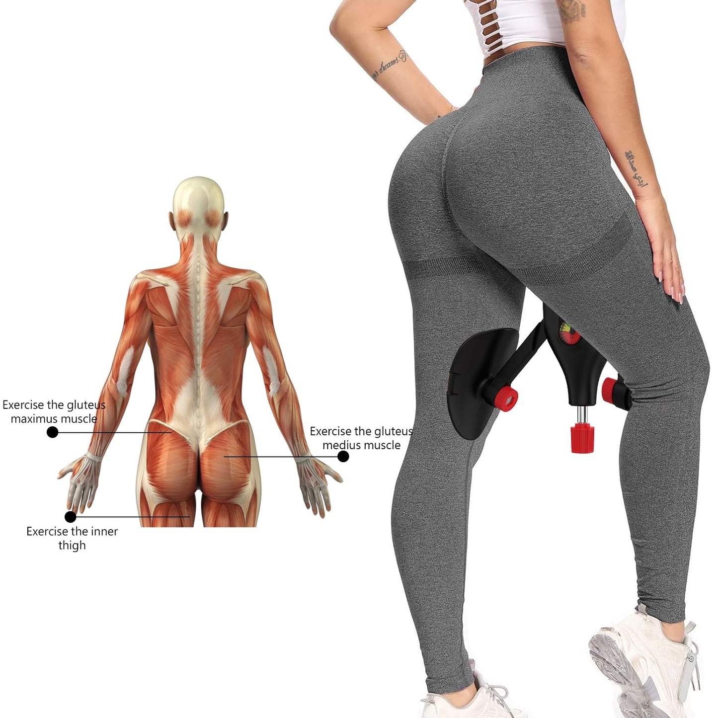 Exercise Equipment,0-77lbs Adjustable Resistance Women/Men Kegel Exerciser Pelvic Floor Muscle，Retaining Strap Inner Exerciser ，Postnatal Buttocks Pelvic Floor Strengthening Device