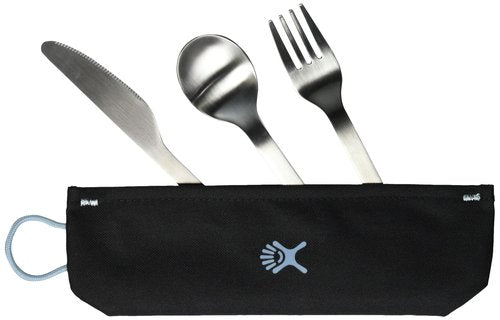 Hydro Flask Flatware Set Stainless Pouch Black