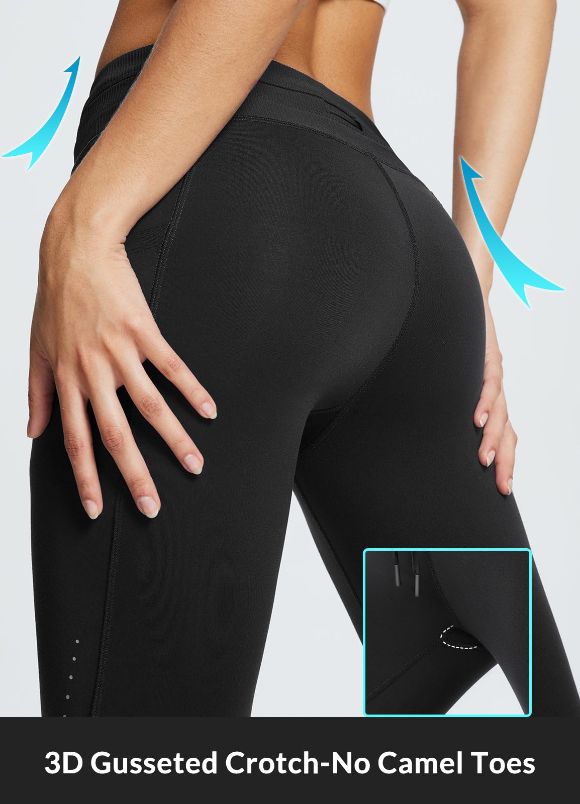 baleaf Women's Fleece Lined Warm Leggings Winter Thermal Waterproof Tights High Waisted Ski Hiking Pants Gear with Pockets Black M