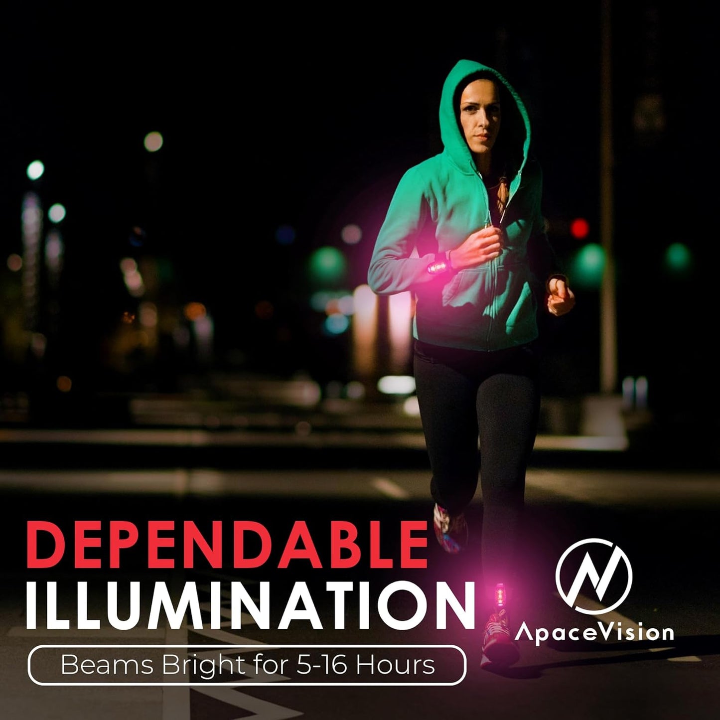 EverLightFX USB Rechargeable LED Safety Light (2 Pack) by Apace - Super Bright Bike Tail Light Works Brilliantly as Running Light for Joggers, Pets, Bicycle Strobe or Rear Clip On Lights