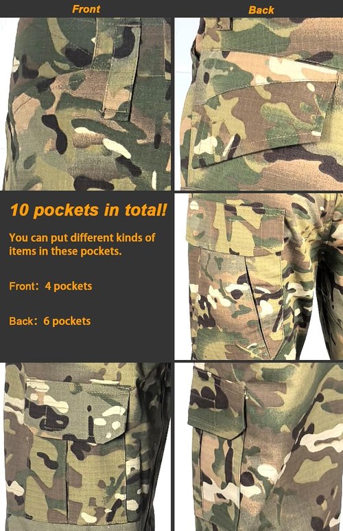 H World Shopping Military Army Tactical Airsoft Paintball Shooting Pants Combat Men Pants with Knee Pads (DW,M-32W)