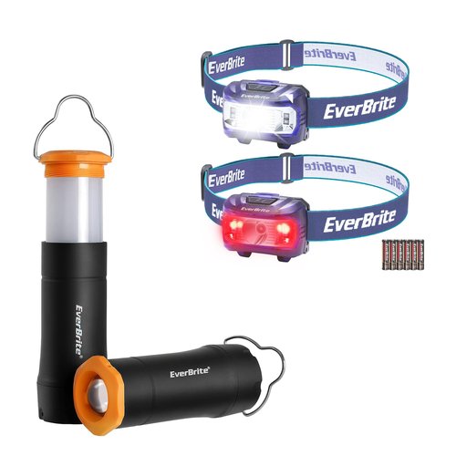EverBrite 2-in-1 Mini Lanterns and 2 Pack Headlamp