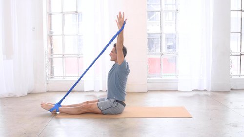 Konnections Fabric Covered Resistance Band Revolutionary Pilates Enhancement Tool for Strength, Flexibility and Precision (Blue)