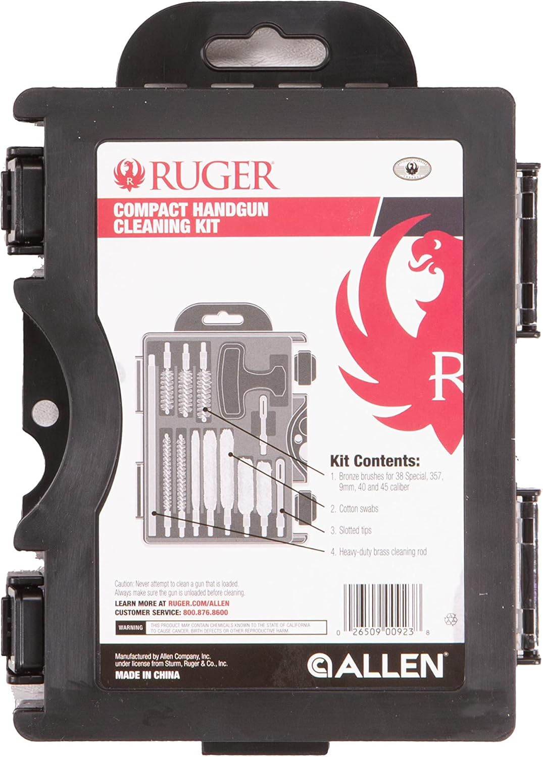 Allen Company Ruger Gun Cleaning Kit with Case – All-in-One Firearm Cleaning & Maintenance Kits for Handguns, Rifles & Shotguns – Basic & Enhanced Kits Available