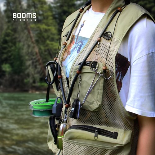 Booms Fishing LY1 Fly Fishing Lanyard Necklace with 5 Clips, Adjustable Tool Holder with Neck Strap