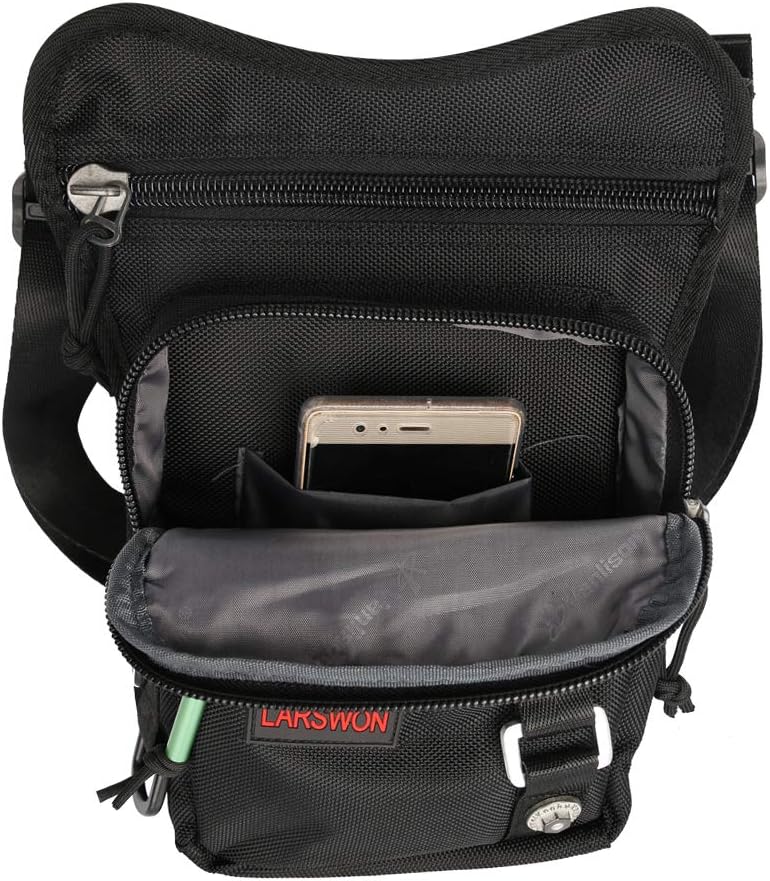 Thigh Pack, Larswon Leg Bag Thigh Pouch Bag Tactical Waist Bag Motorcycle Bag Waterproof