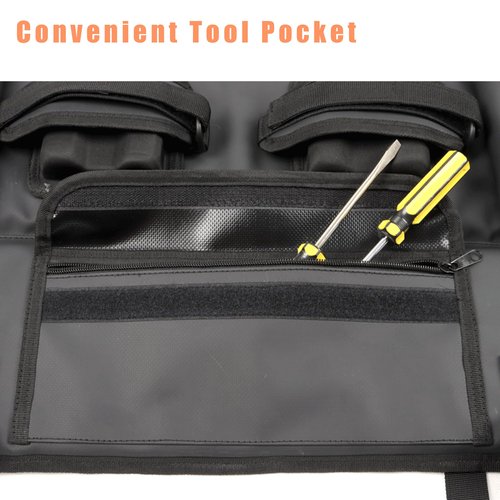 BZWKQA Tailgate Pad for Mountain Bike - Holds 2 Bikes, Truck Bed Bike Rack Pad with Tool Pockets, Universal Fit for Most Pickups