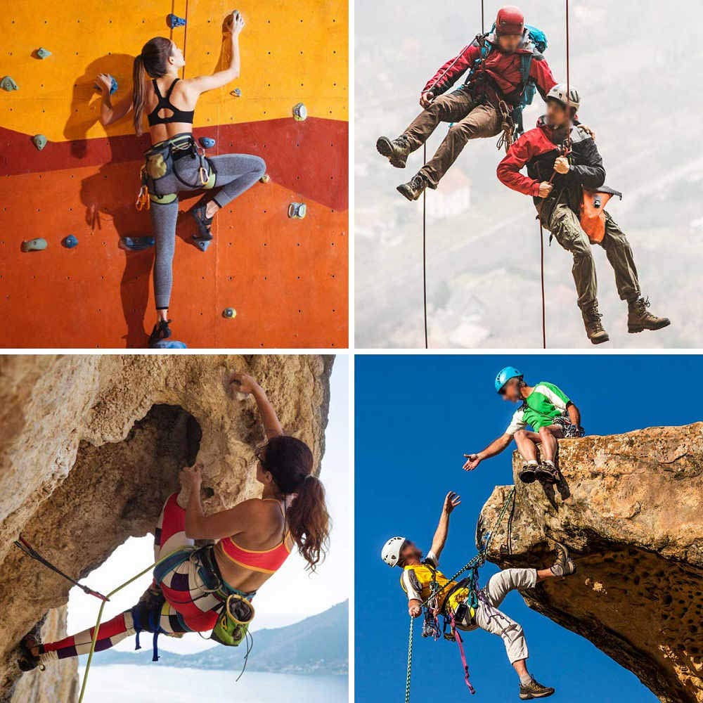 HandAcc Climbing belts, Rock Climbing belt, Safety Belts for Rappelling Fire Rescuing Tree Climbing, Half Body belt for Women Man and Novice