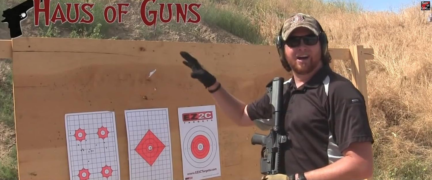 EZ2C 5-Pack Bright Gun & Rifle Paper Targets - Highly Visible 11" x 17" Shooting Targets for Range & Outdoor Use