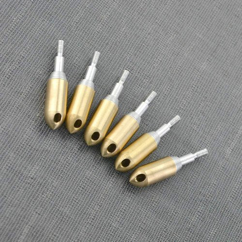 MAXMIKO Archery Broadheads, Arrowhead Hunting Tips Points-Pack of 6 Copper Whistling Arrow Heads, Replaceable Archery Targeting Arrow Tips Broadheads for Compound Bow and Crossbow Arrows Gold Color