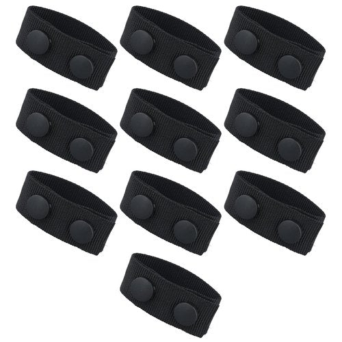 PEUTIER 10pcs Belt Keepers for Duty Belt, Nylon Belt Loop Keeper Police Belt Keepers with Double Snaps Fixing Duty Belt Accessories for 2-2.5in Wide Belts Police Law Enforcement Security