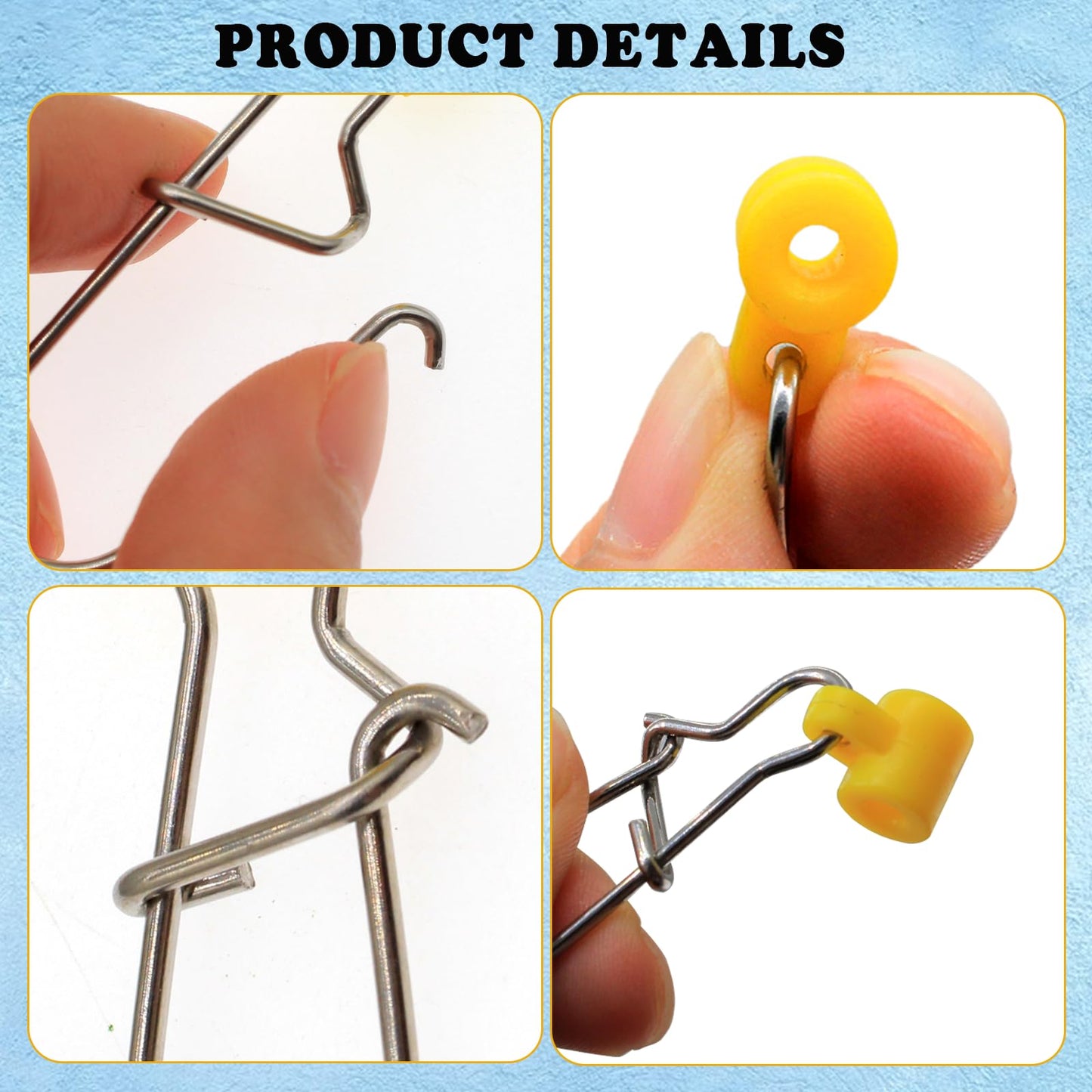 60 Pcs Fishing Line Sinker Slides Catfishing Rig with Duo Lock Snaps, Stainless Steel Heavy Duty Sinker Weights Connector Swivel Snap Kit Saltwater Slider Sinkers(4 Colors)