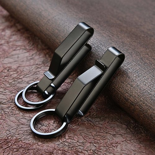 Mity rain 3 Pack Duty Belt Key Holder, Stainless Steel Key Holder for Belt with Detachable Keyring, Belt Key Clip for Police Handicuff/Fire Agencies/Law Enforcement, Key Clips Fit Max 2.25 Inch Belts