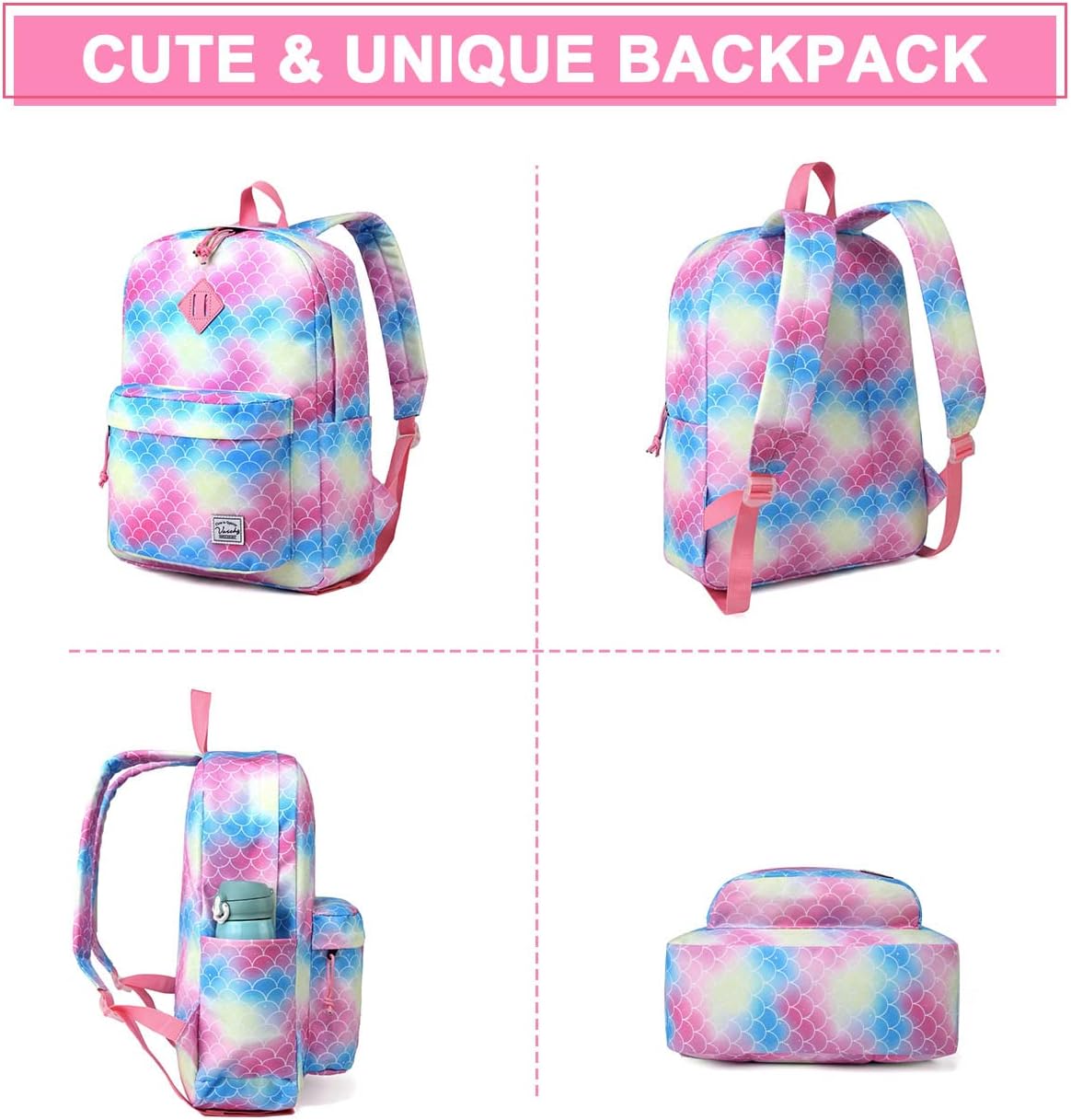 VASCHY Backpacks Handbags, Lavender, M