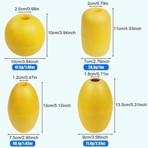OROOTL Rope Floats Marine Buoy Float, 4/8pcs Crab Trap Floats Buoys Fishing Marker Buoy Plastic Water Buoy for Boats Pool Kayak Crabbing Dock Ski Anchor