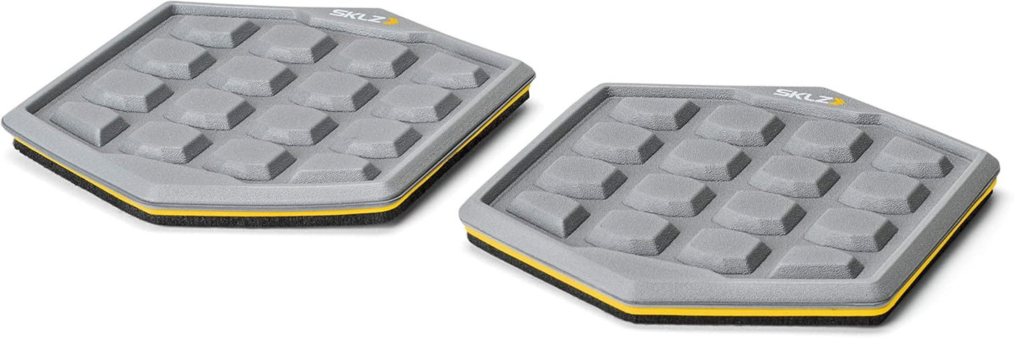 SKLZ Slidez Dual-Sided Exercise Glider Discs for Core Stability Exercises for Hands & Feet, Standard Use,Yellow