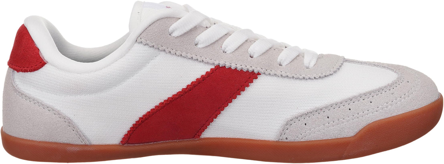 WHITIN Women's Barefoot Sneakers Casual Minimalist Zero Drop Sole Wide Toe Box Shoes Minimus Size 8 Width 8W Laces Up Brogue Outdoor Grey Red Gum 39