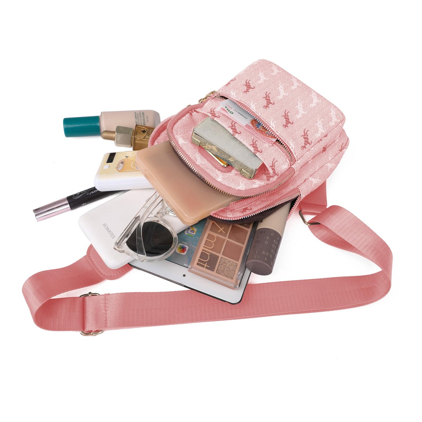 ANFUMI Sling Backpack Sling Bag for Women, Chest Bag Daypack Crossbody Fanny Packs Chest Bag (A-Pink)