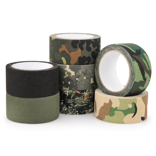 Volein 1 Roll Camo Tape No Residue,Camouflage Duct Stealth Tape,Waterproof Camo Cloth Tape 1.97"×32.8ft for Outdoor Hunting Camping(Maple Leaf Camo)