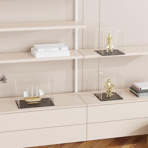 QIMOND Acrylic Display Case with Detachable Ball Stand, Compatible with Full Size Basketball, Dustproof Display Box for Exclusive Collectible Sport Memorabilia