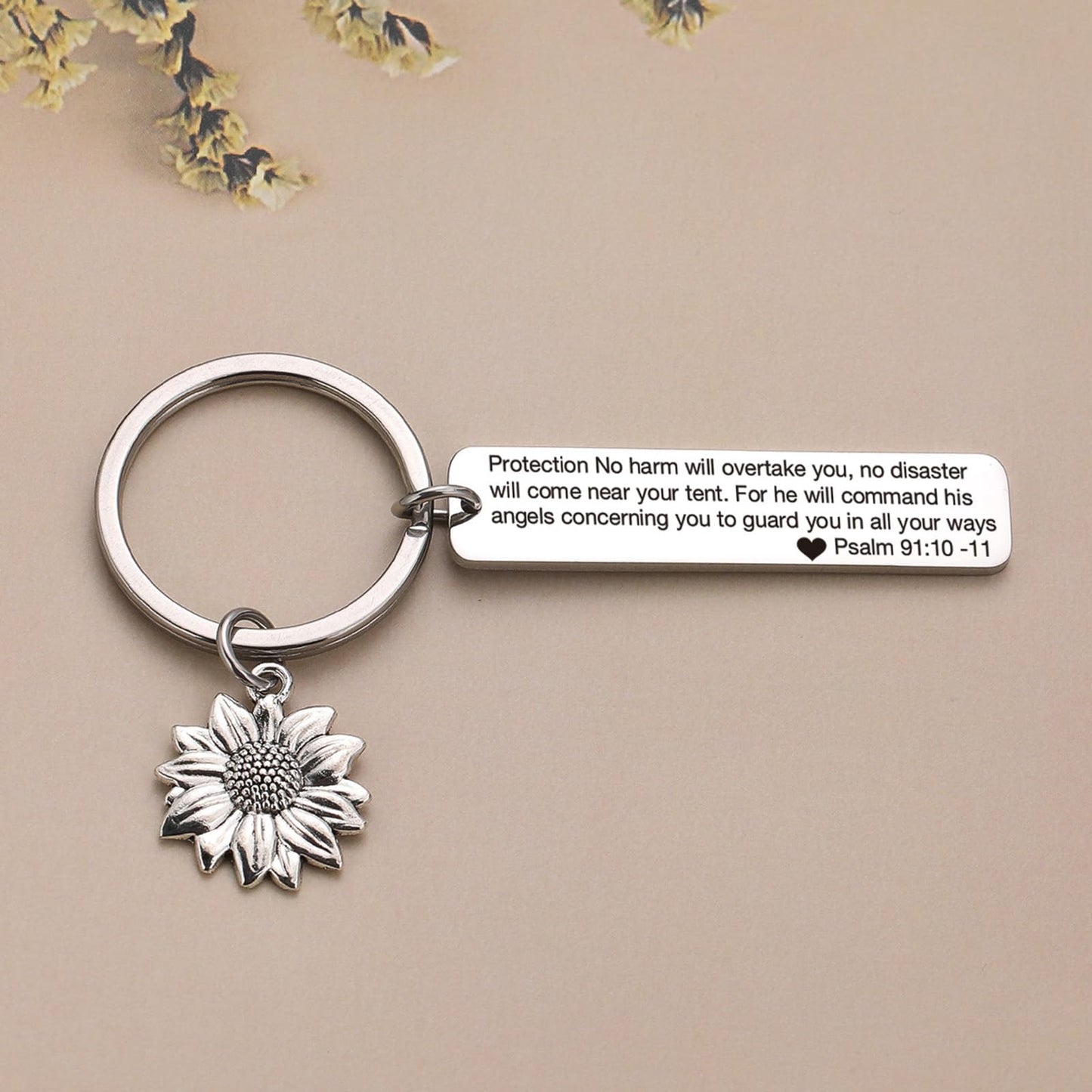 JIUSHUN Bible Verse Keychain Women Religious Gift Baptism Gift Faith Based Jewelry Christian Birthday Keychain Catholic Jewelry