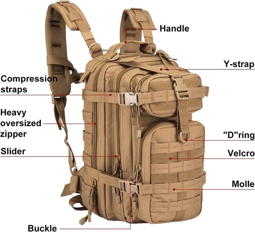 Small Military Tactical Backpack Army Assault Rucksack GYM Hiking Bug Out Bag