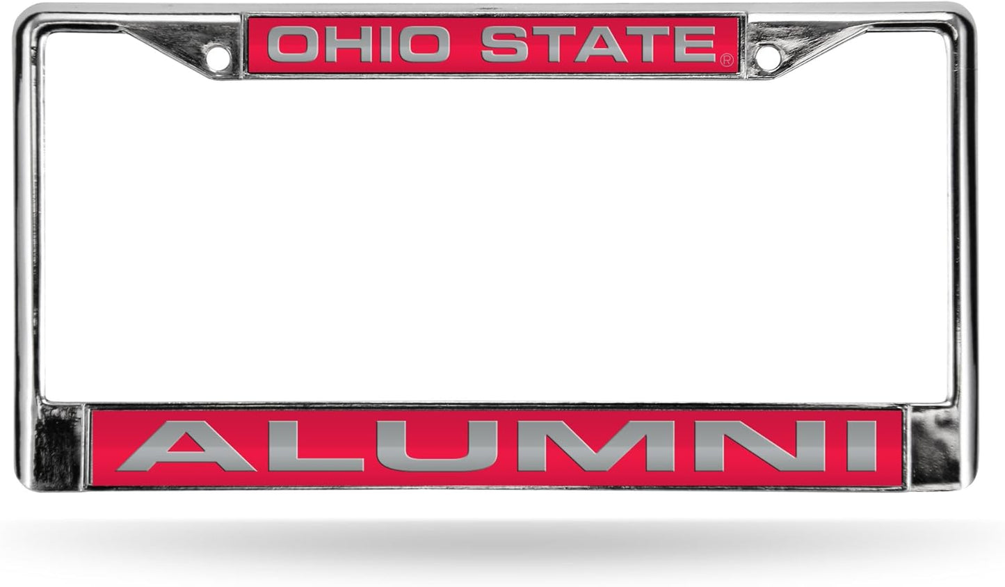 Rico Industries NCAA Unisex-Adult Laser Cut Inlaid Standard Chrome License Plate Frame