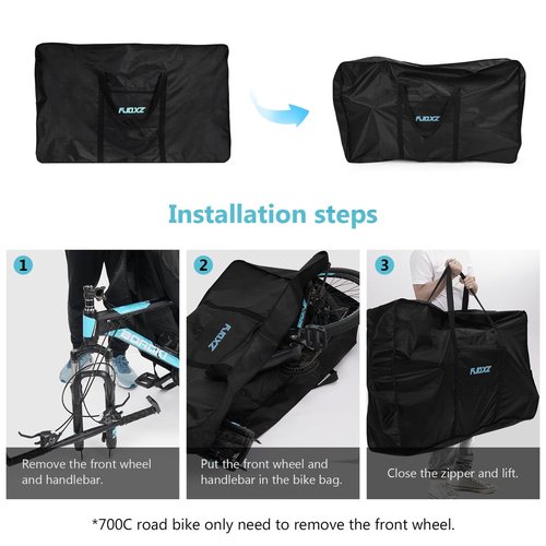 tamthy Bicycle Travel Bag Folding Bike Bag 26 inch 1680D Waterproof Bike Packing Bags Bicycle Travel Case Carrier Bag for Train Air Travel