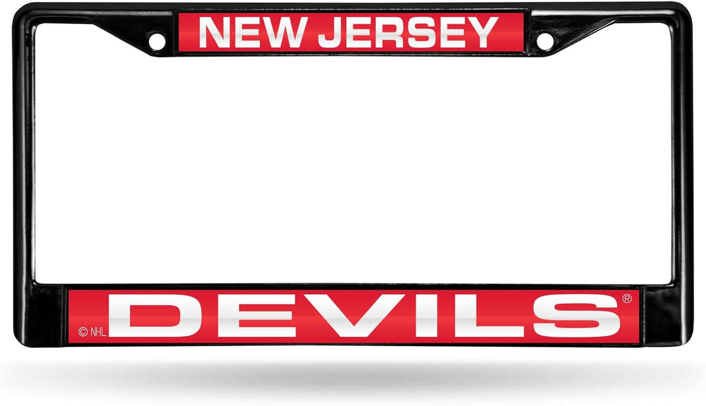 NHL Detroit Red Wings Laser Cut Chrome Frame - 12" x 6" Car Accessory